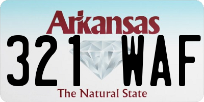 AR license plate 321WAF