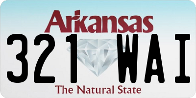 AR license plate 321WAI