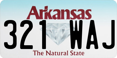 AR license plate 321WAJ