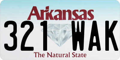 AR license plate 321WAK