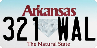 AR license plate 321WAL
