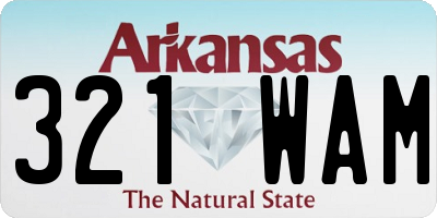 AR license plate 321WAM