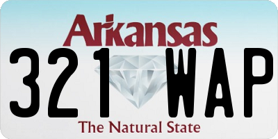 AR license plate 321WAP