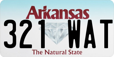 AR license plate 321WAT