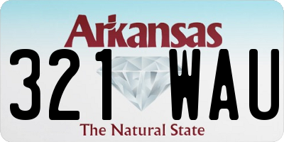AR license plate 321WAU