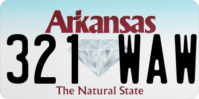 AR license plate 321WAW