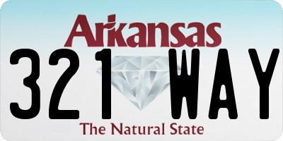 AR license plate 321WAY