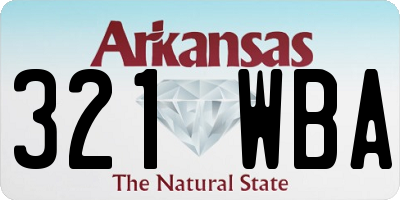 AR license plate 321WBA