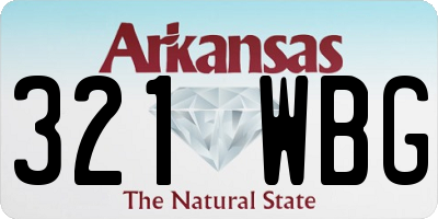 AR license plate 321WBG