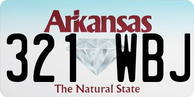 AR license plate 321WBJ