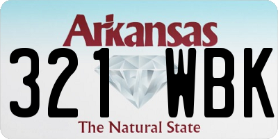 AR license plate 321WBK