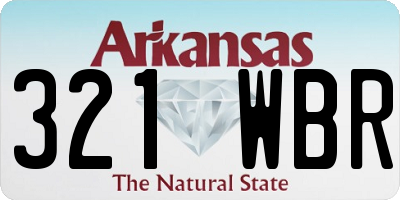 AR license plate 321WBR
