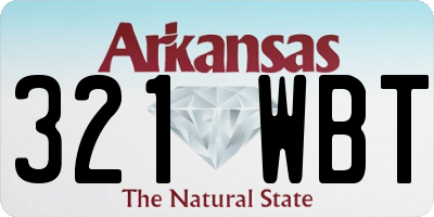 AR license plate 321WBT