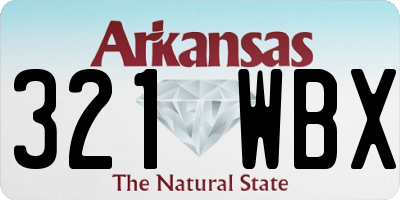 AR license plate 321WBX