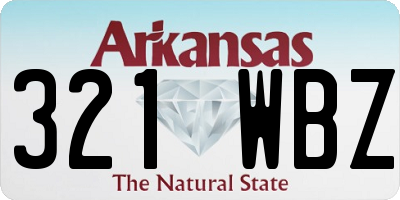 AR license plate 321WBZ