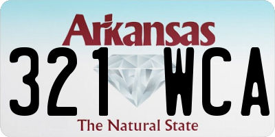 AR license plate 321WCA