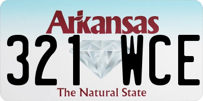 AR license plate 321WCE