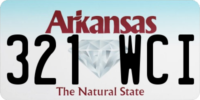 AR license plate 321WCI