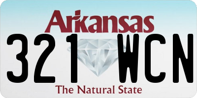 AR license plate 321WCN