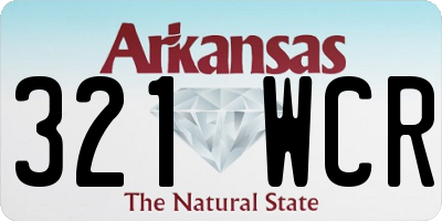 AR license plate 321WCR