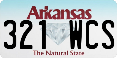 AR license plate 321WCS