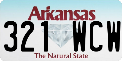 AR license plate 321WCW