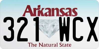 AR license plate 321WCX