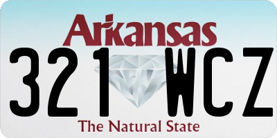 AR license plate 321WCZ