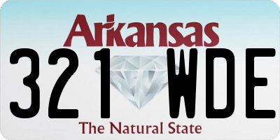 AR license plate 321WDE