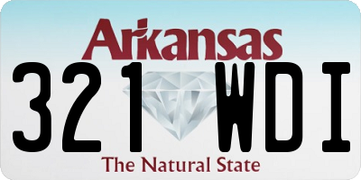 AR license plate 321WDI