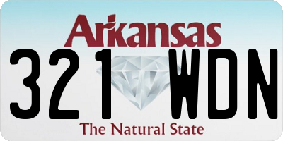 AR license plate 321WDN