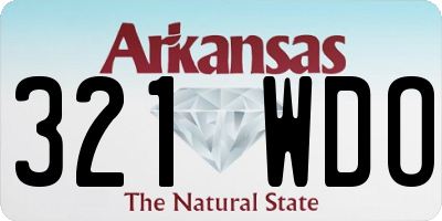 AR license plate 321WDO