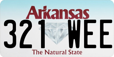 AR license plate 321WEE