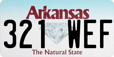 AR license plate 321WEF