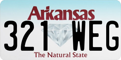 AR license plate 321WEG