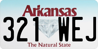 AR license plate 321WEJ
