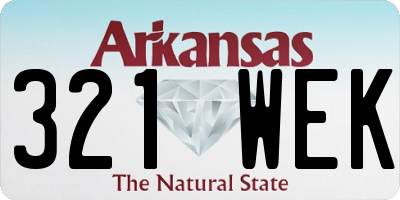 AR license plate 321WEK