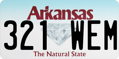 AR license plate 321WEM