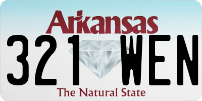 AR license plate 321WEN
