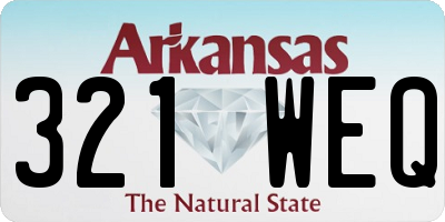 AR license plate 321WEQ