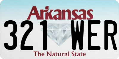 AR license plate 321WER