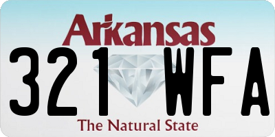 AR license plate 321WFA