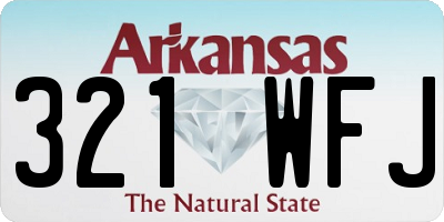 AR license plate 321WFJ
