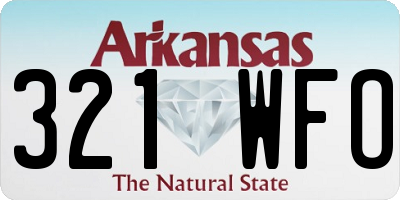 AR license plate 321WFO