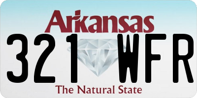 AR license plate 321WFR