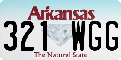 AR license plate 321WGG