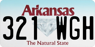 AR license plate 321WGH