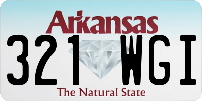 AR license plate 321WGI