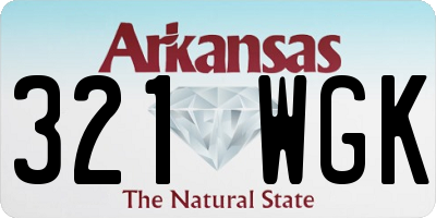 AR license plate 321WGK
