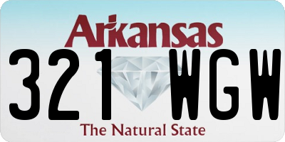 AR license plate 321WGW